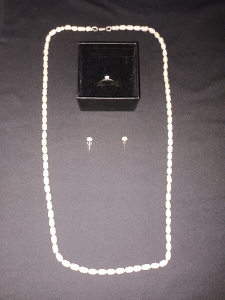 Set perle cercei+lant